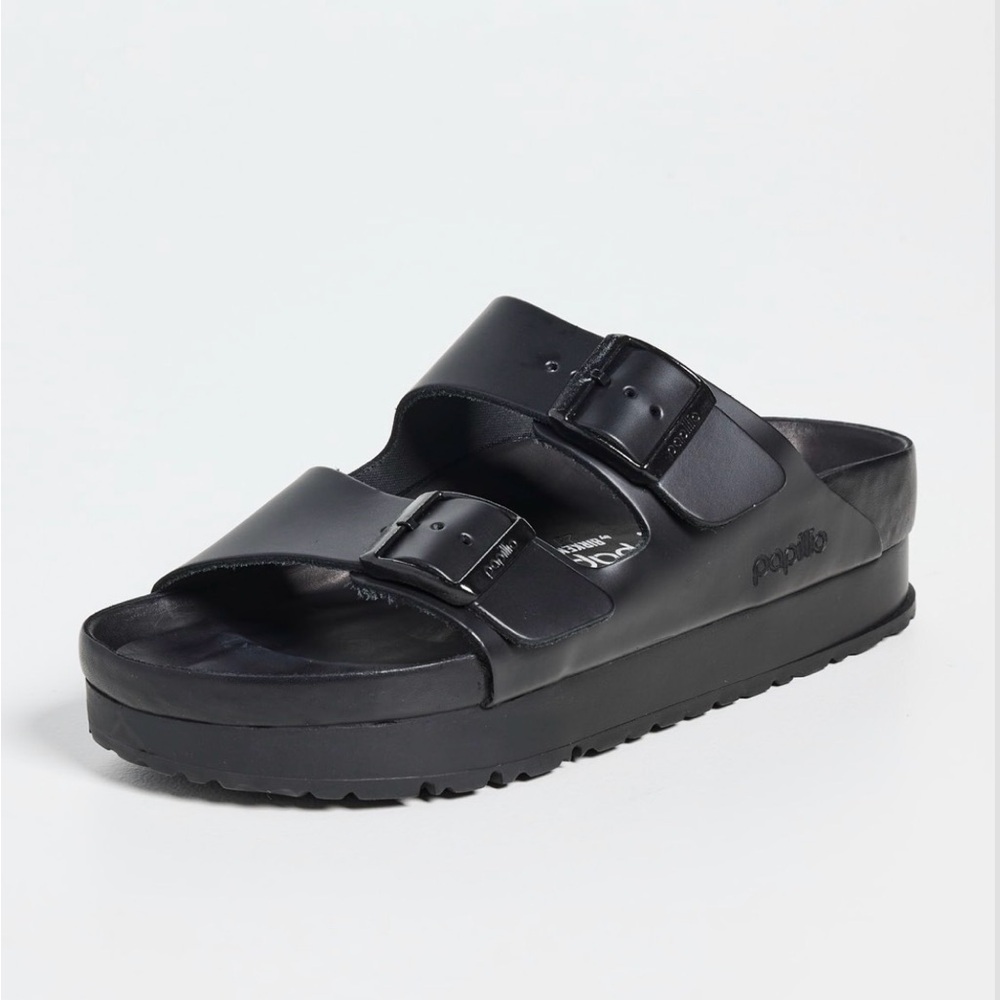Black Papillio by Birkenstock Arizona Flex Platform Size 7